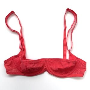 NWT Yasmine Eslami Elisa Demi Bra - Lipstick - 32B